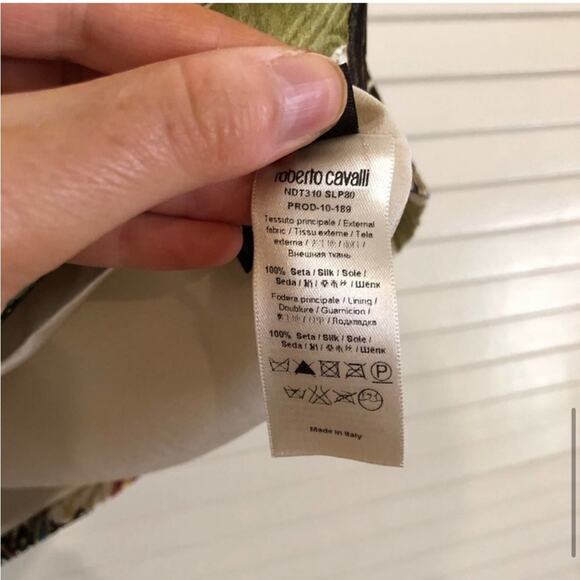 Roberto Cavalli Green Patterned Pencil Mini Skirt - Picture 7 of 10